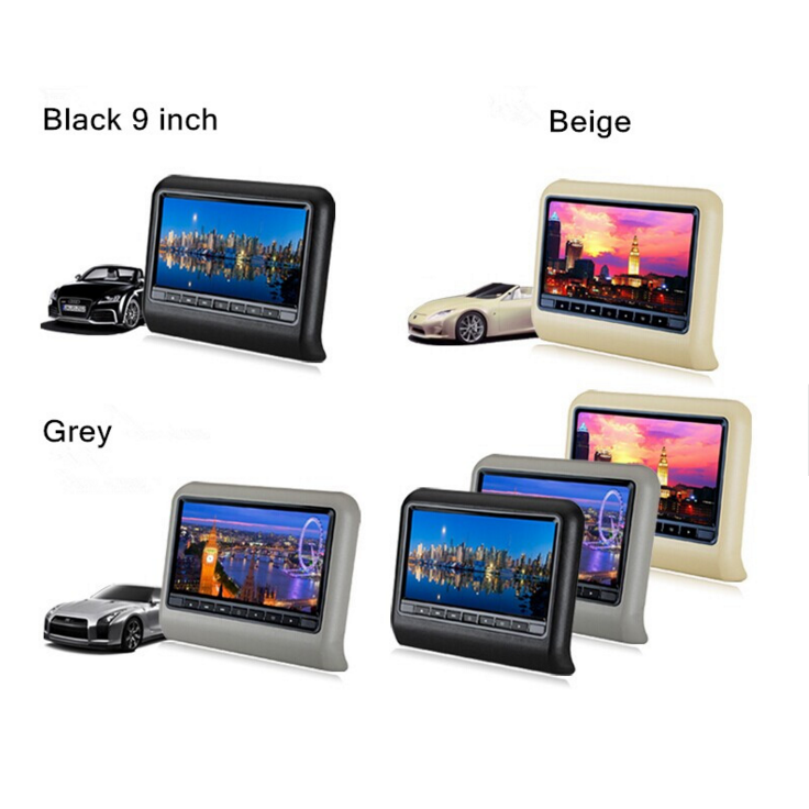 9inch HD remote control car headrest monitor DVD player car headrest monitor removable headrest monitor