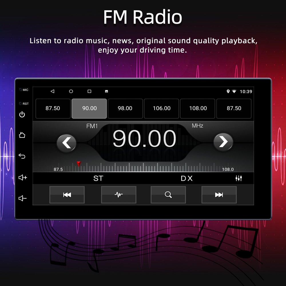 7 Inch Android 11 2Din Universal Car Radio Stereo GPS WIFI Car Dvd Player