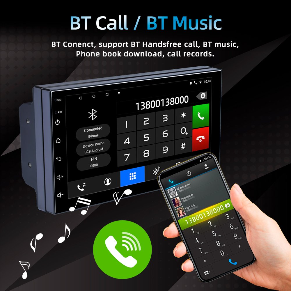 7 Inch Android 11 2Din Universal Car Radio Stereo GPS WIFI Car Dvd Player