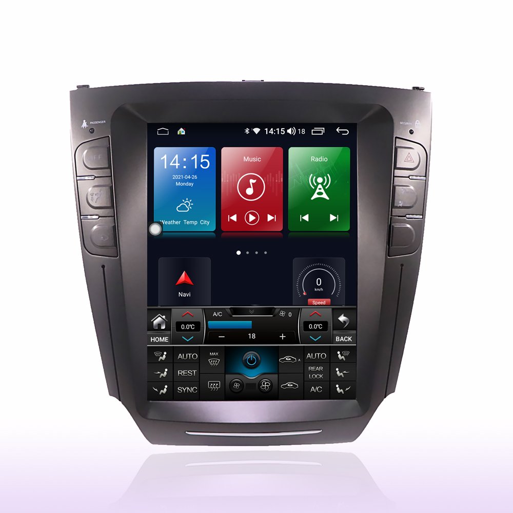 10.4" Tesla style vertical screen android car audio radio video dvd player for Lexus IS200 IS250 IS300 2006-2011 gps navigation