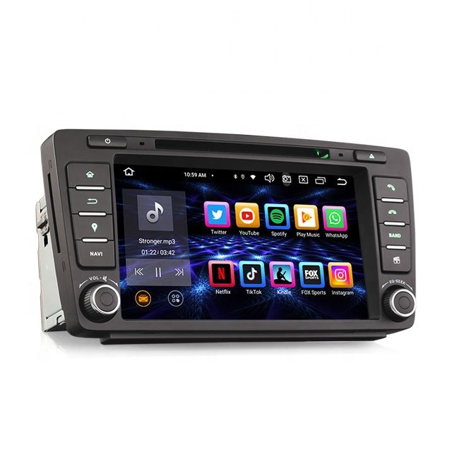 Erisin ES8526S 8 inch Android 12.0 IPS wireless CarPlay 4G BT5.1 DSP SIM Slot car dvd player for Skoda Octavia Yeti
