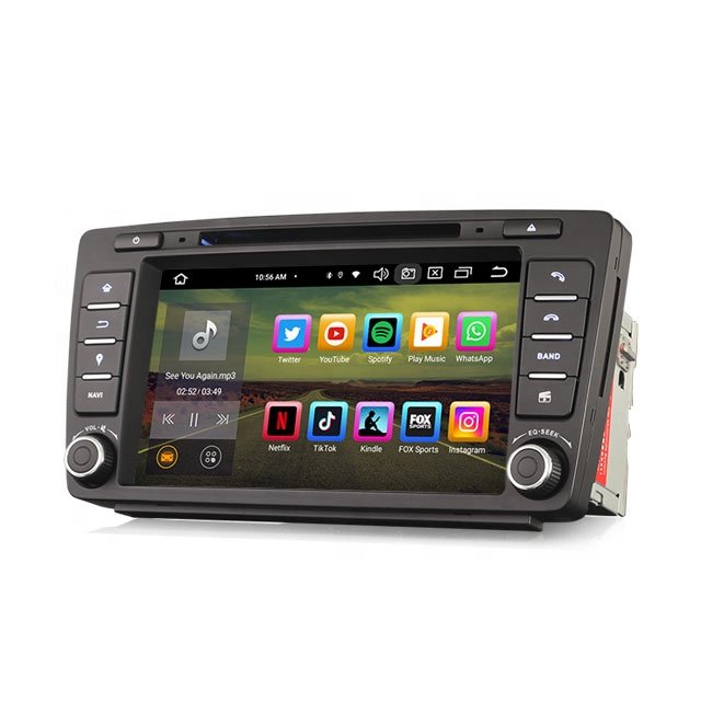 Erisin ES8526S 8 inch Android 12.0 IPS wireless CarPlay 4G BT5.1 DSP SIM Slot car dvd player for Skoda Octavia Yeti