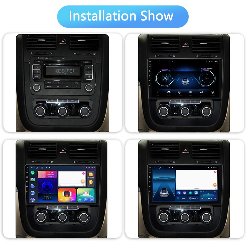 AI Voice Android Auto Radio For VW Volkswagen Jetta 5 2005-2010 Carplay 4G Car Multimedia DVD Player Navigation GPS