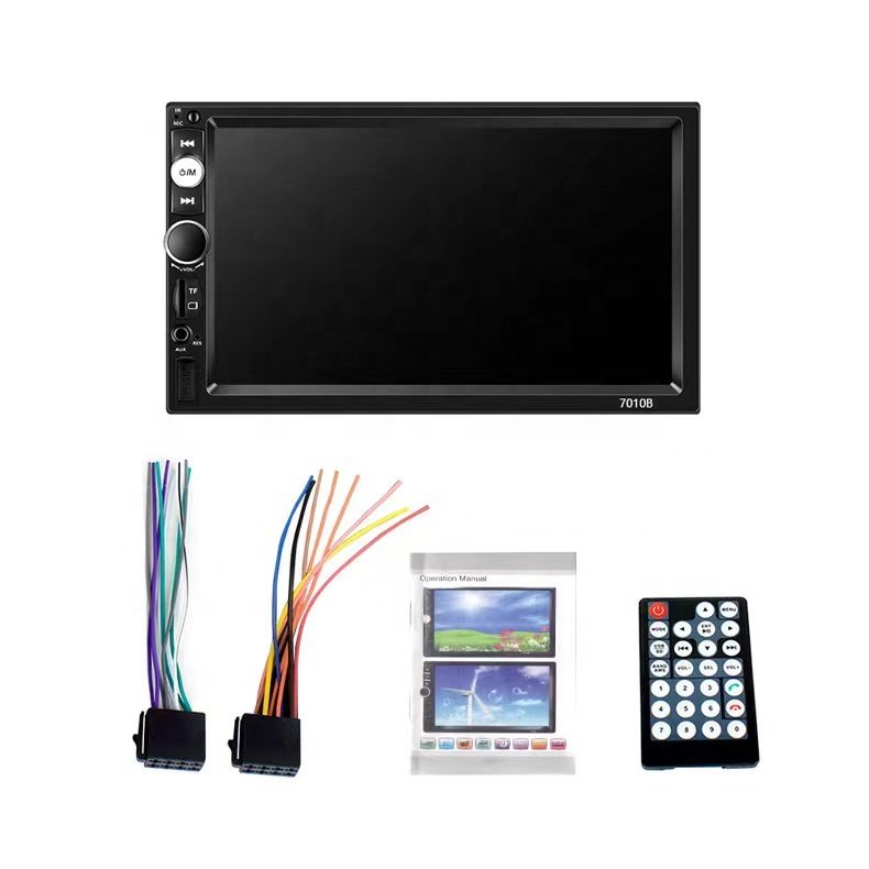 Hot selling car dvd radio Mp5 player with rear camera double Din 7 inch HD touch screen manual 7010b 7012b 7018b car mp5 player