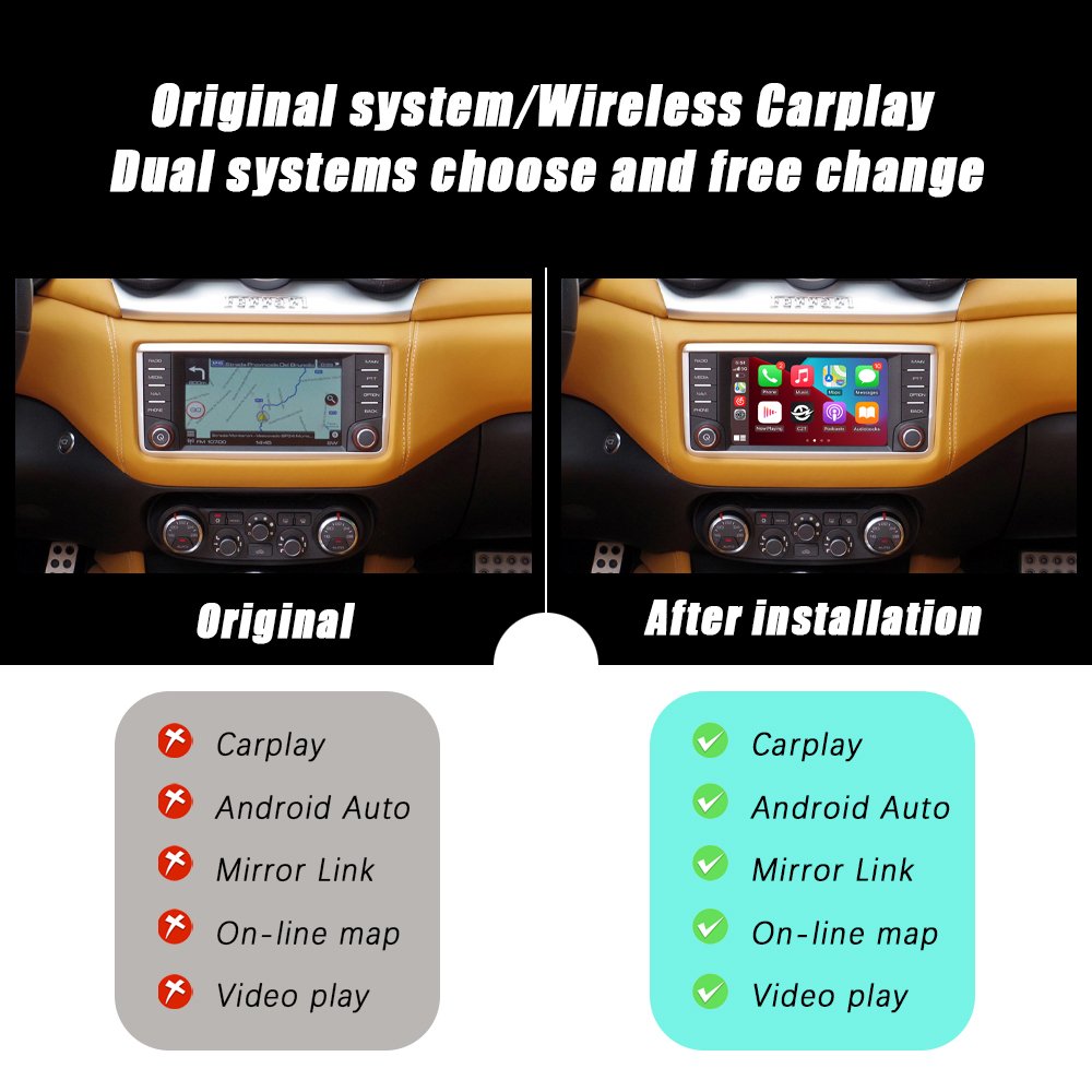 CZT-AUTO For Ferrari F12 F8 488 812 Car DVD Player Mirror Link AirPlay Radio Navigation Android Auto Wireless CarPlay Interface
