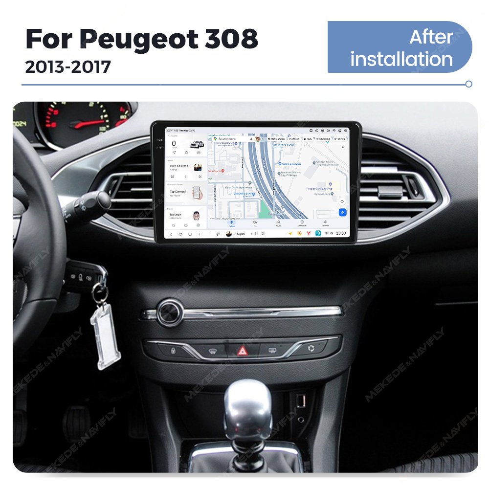 MEKEDE DUDUAUTO 7 Car Universal Radio Screen Wireless Car-Play Parking Line Sensor Car DVD Player for Peugeot 308 2013 - 2017