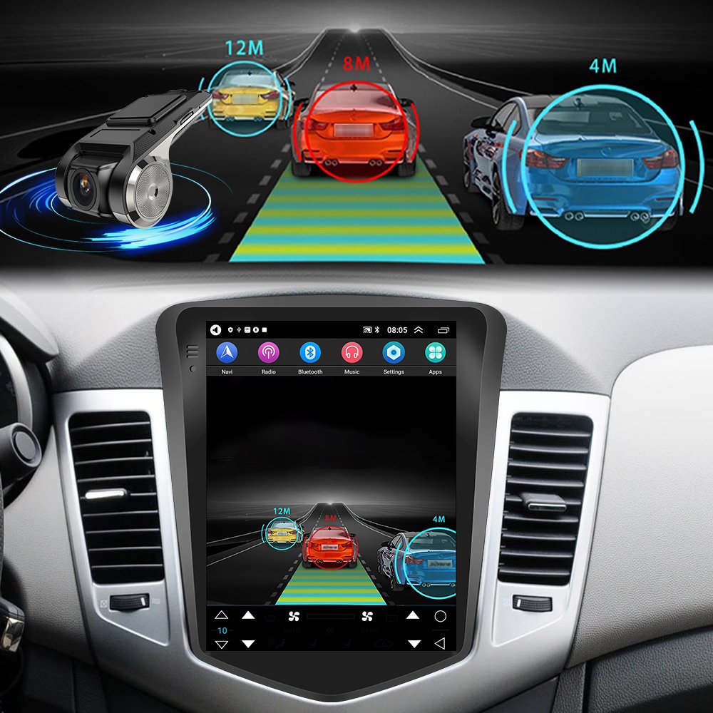 Podofo 9.7" Android Car Stereo 2+64G CarPlay & Android Auto For Chevrolet Cruze J300 2008-2012 Car Radio GPS WIFI Hifi FM RDS EQ