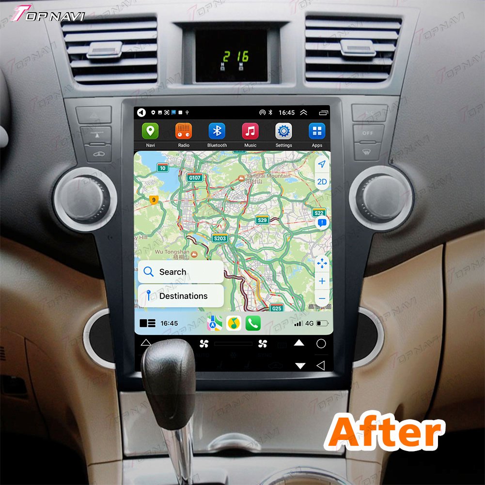 12.1 inch car multimedia system manufacturers For Toyota highlander 2009-2013 android auto stereo system car dvd player
