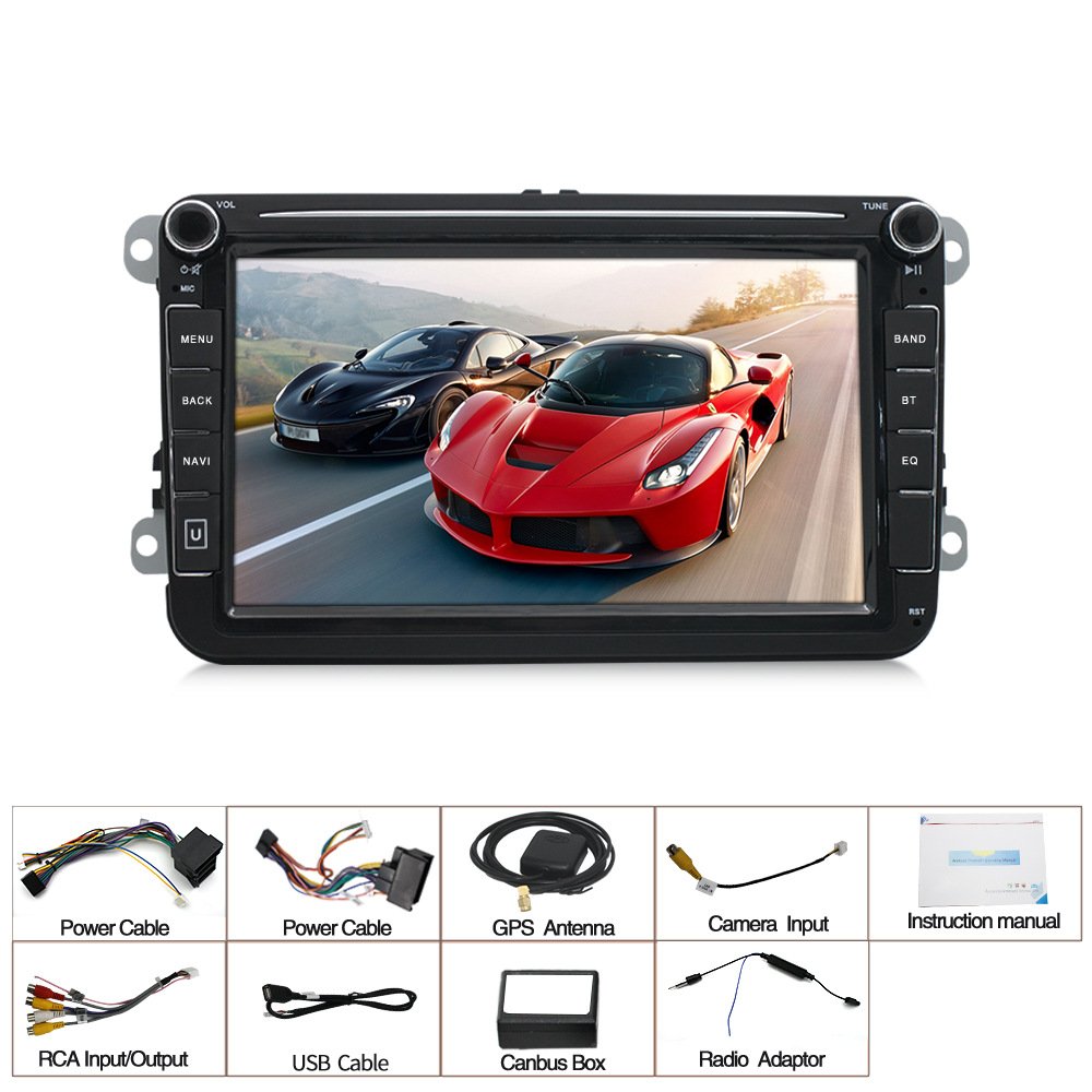 High Quality 8 Inch 2 Din Multimedia Autoradio Navigation GPS BT Car Dvd Player Stereo Android Car Radio for VW