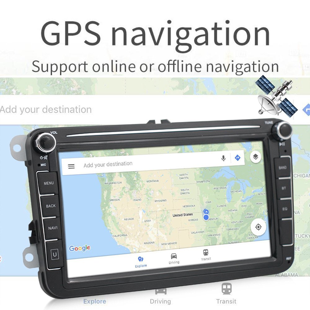 High Quality 8 Inch 2 Din Multimedia Autoradio Navigation GPS BT Car Dvd Player Stereo Android Car Radio for VW