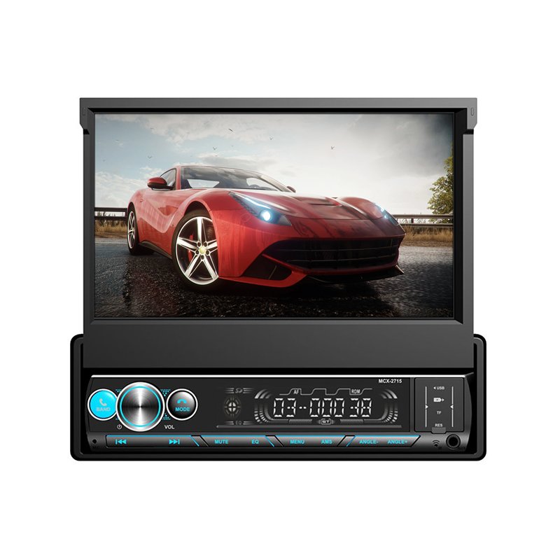 Car DVD Player Single Din 7inch Touch Screen Telescopic screen with CarPlay Mirror link