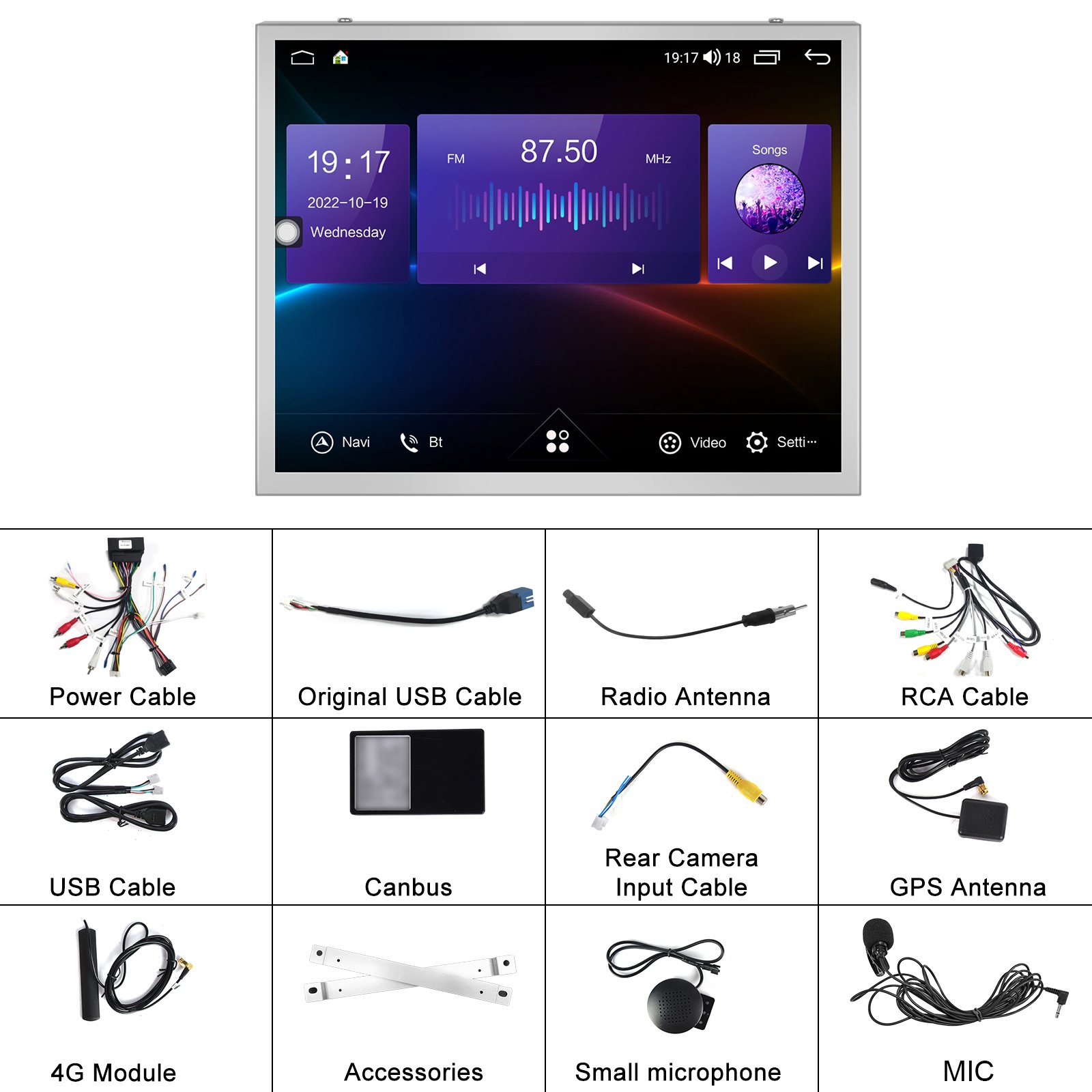 Podofo 8.4'' 8-Core Android Car Radio Stereo For Jeep Cherokee/Grand Commander 2017-2020 Carplay WIFI 4G GPS BT FM AM DSP IPS