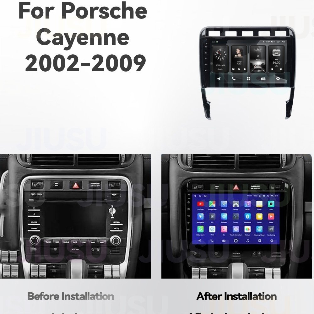 Android 12 Car Radio GPS Navigation DVD Player Stereo Multimedia Audio System for Porsche Cayenne 2002-2009 with Carplay DSP DAB