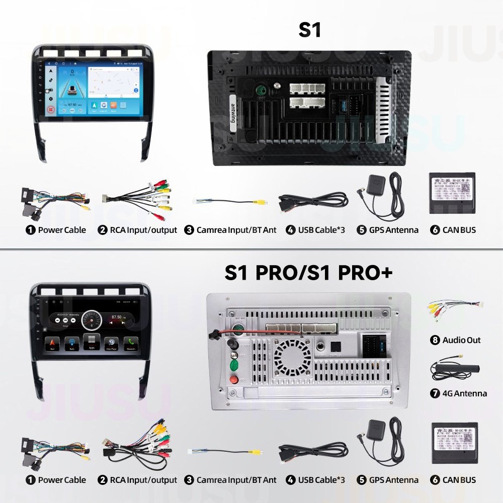 Android 12 Car Radio GPS Navigation DVD Player Stereo Multimedia Audio System for Porsche Cayenne 2002-2009 with Carplay DSP DAB
