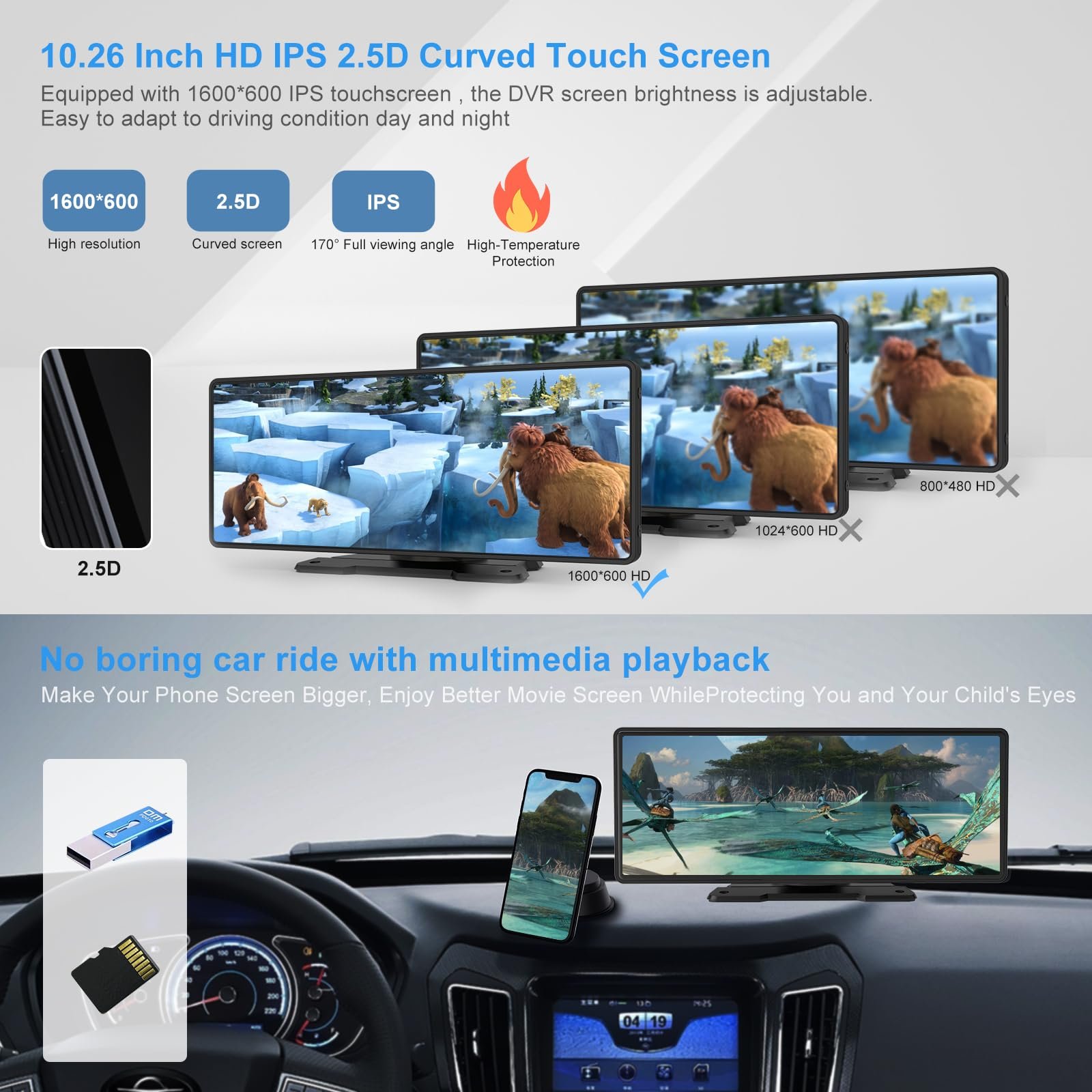 10 Inch 2.5D IPS Touch screen autostereos apple play portable wireless car bluetooth radio