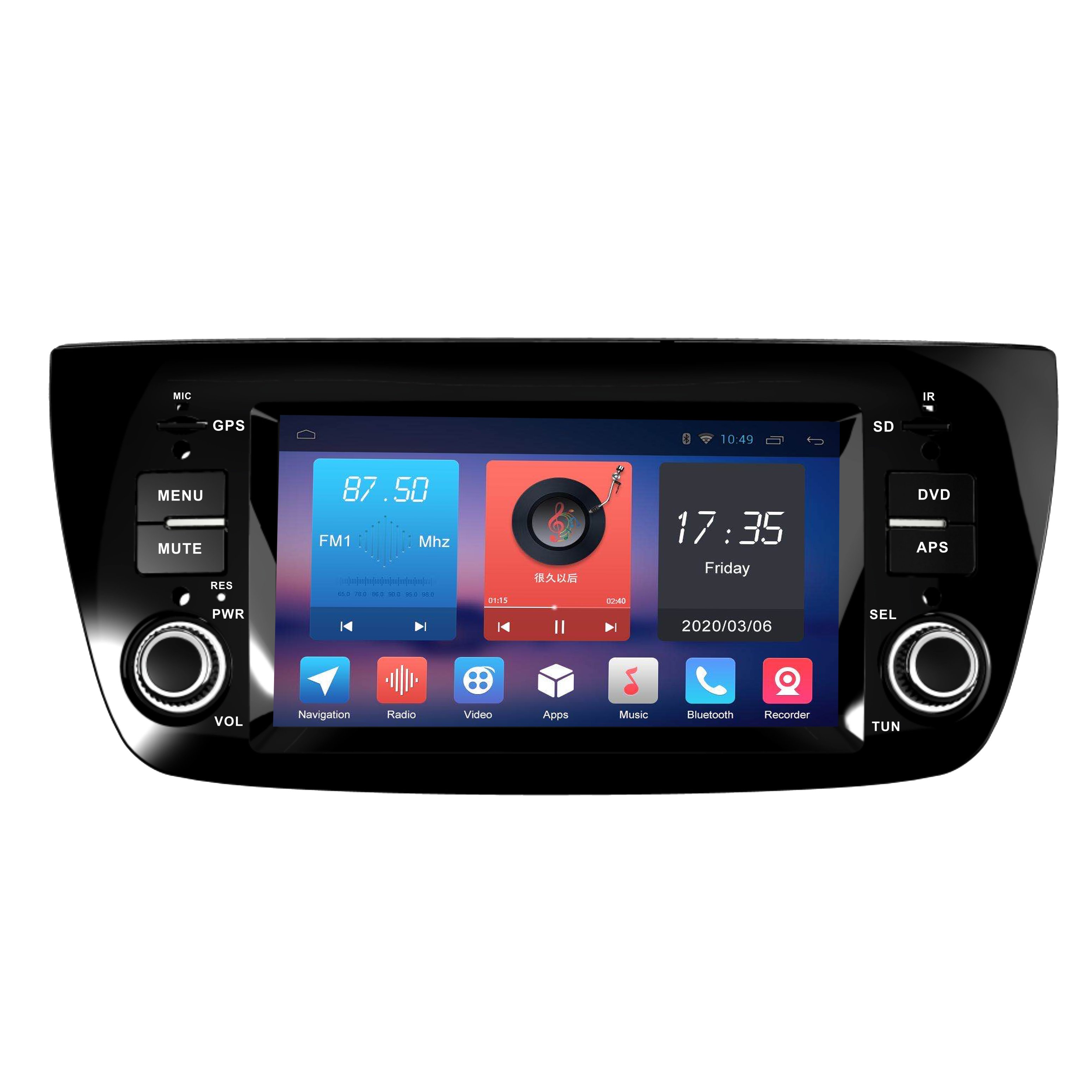 IPS DSP Android 10.0 car audio system multimedia For FIAT DOBLO touch screen car dvd player 7862 TS10 TS9 CARPLAY DSP OSD TMPS