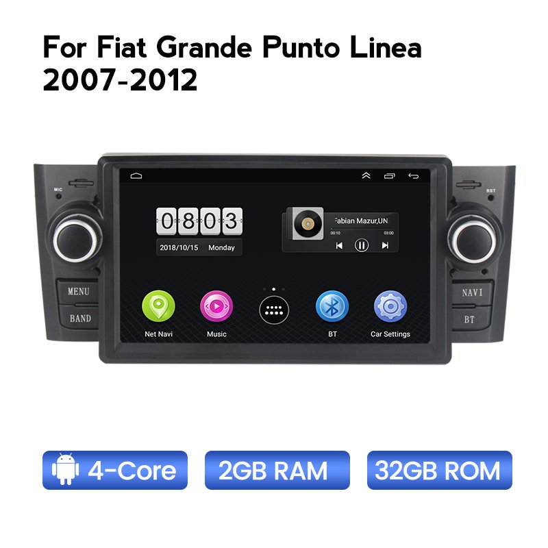 Android system 4GB+64GB For Fiat Grande Punto Linea 2007 2012 Car Radio Multimedia Video Player Navigation GPS 2din DVD