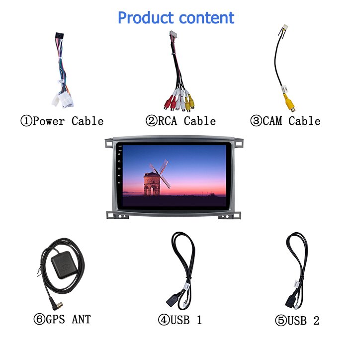 Android 10 Full IPS Touch Screen Car radio Carplay DVD Player for Toyota Land Cruiser LC 100 VXR 2002-2007 2 Din GPS Navigation