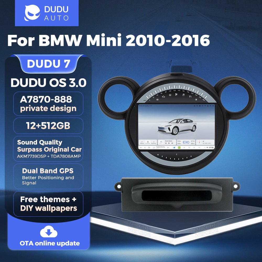 DUDUAUTO Head Unit Car Radio Multimedia Player Navigation GPS Stereo Autoradio For BMW Mini Cooper Countryman R60 R61 2010-2016