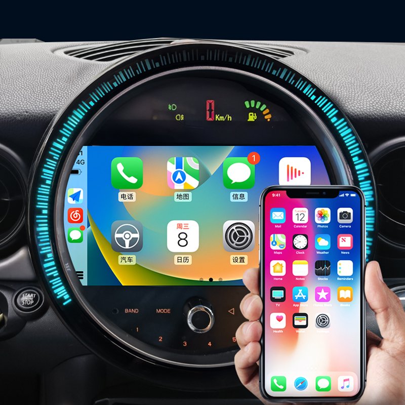 9 inch dvd car radio stereo android touch screen multimedia player carplay gps navigation for BMW mini 2007-2018