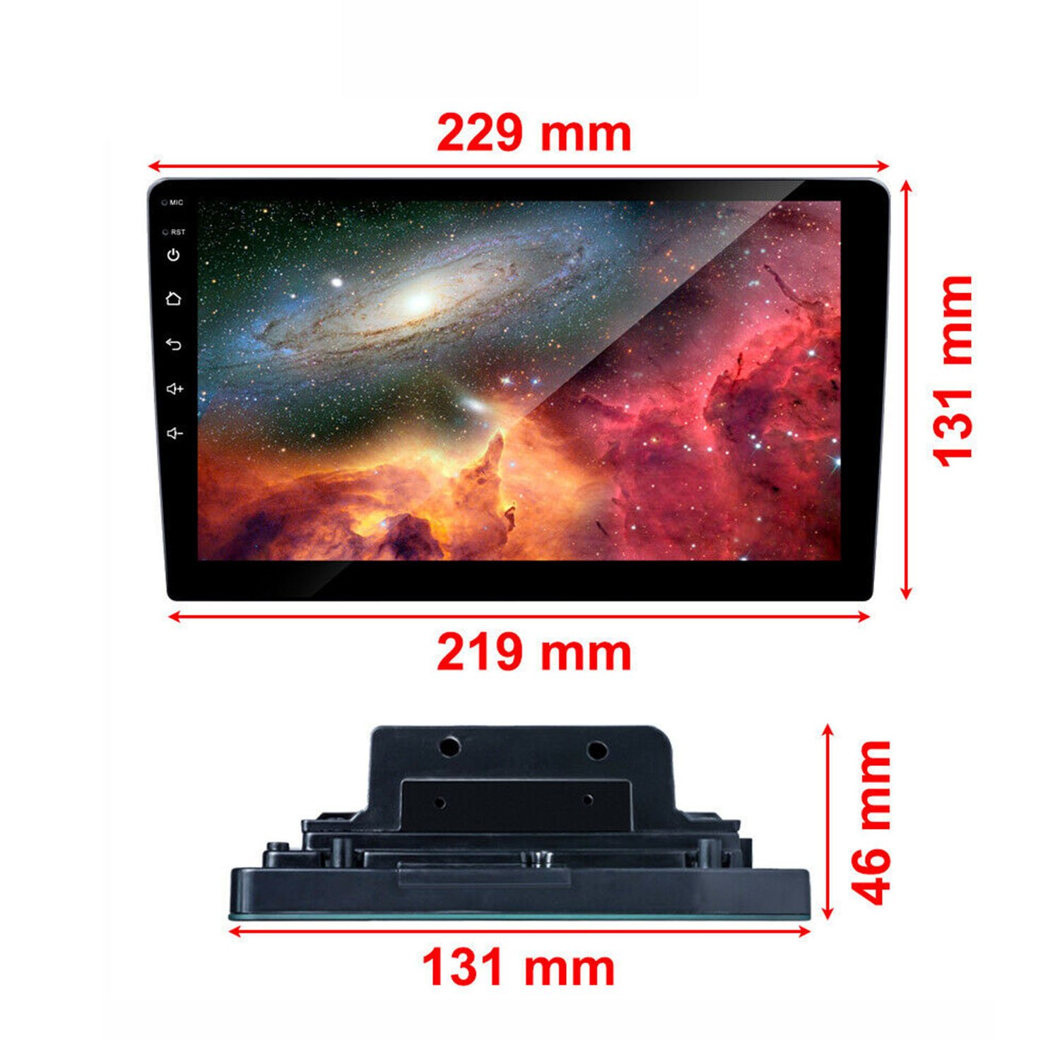 Car Stereo Touch Screen Double 9" Car Radio For Apple/For Android Carplay