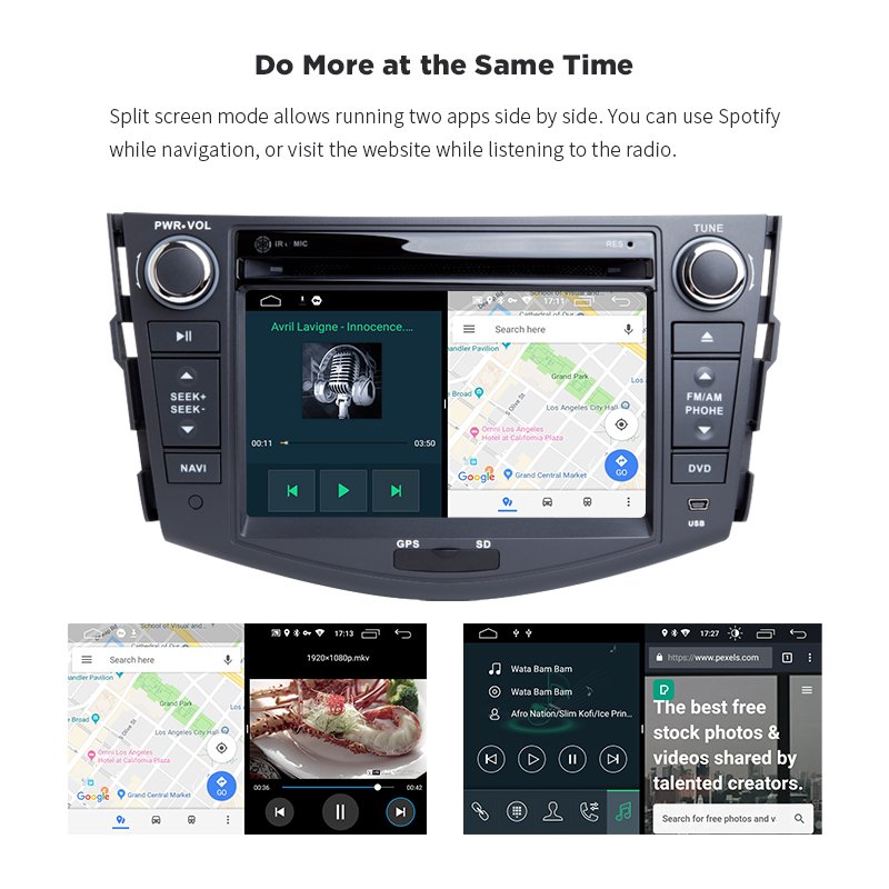Android 10 2 Din 7 Quad Core HD Car Dvd Player for Toyota RAV42007 2008 2009 2010 2011 Autoradio Stereo GPS Navigation