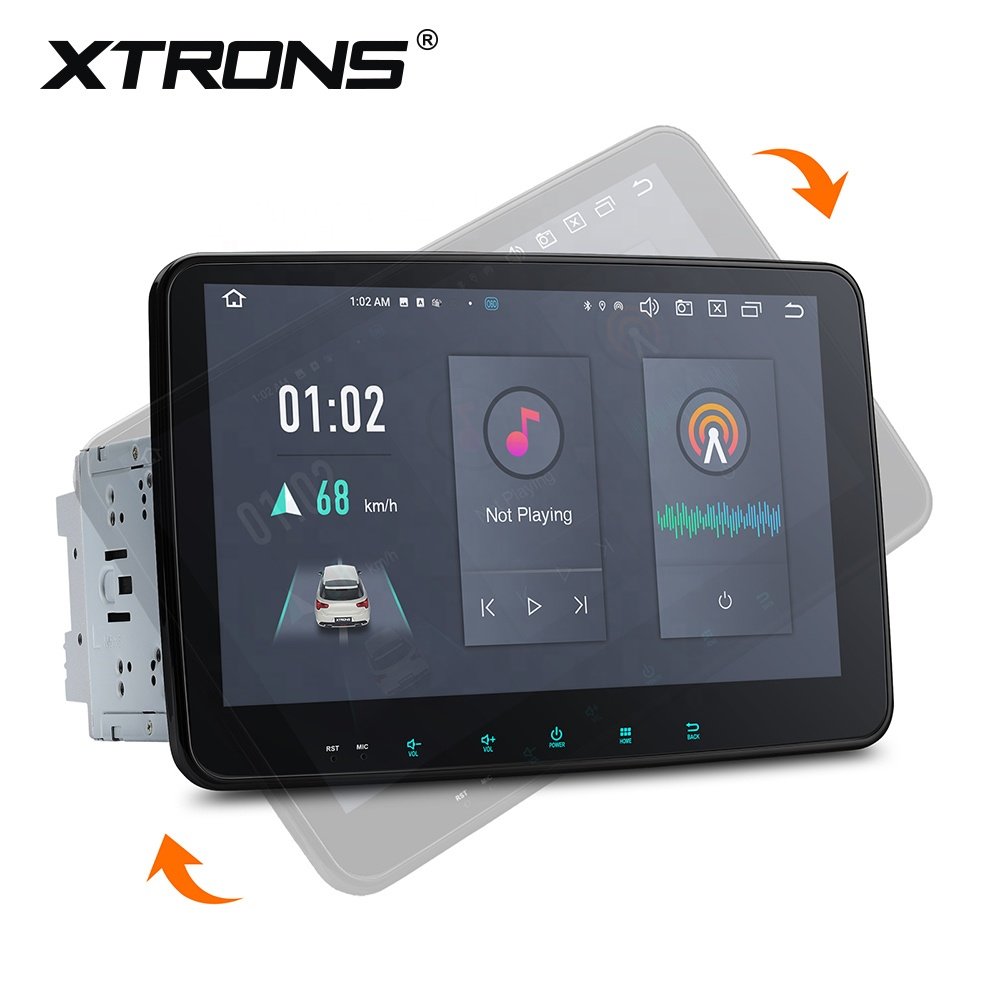 XTRONS 10.1" Tesla Style 8Core Android 13 Rotatable QLED Screen Car Stereo 4+64GB 4G LTE Gravity Sensor 2din Universal Head Unit