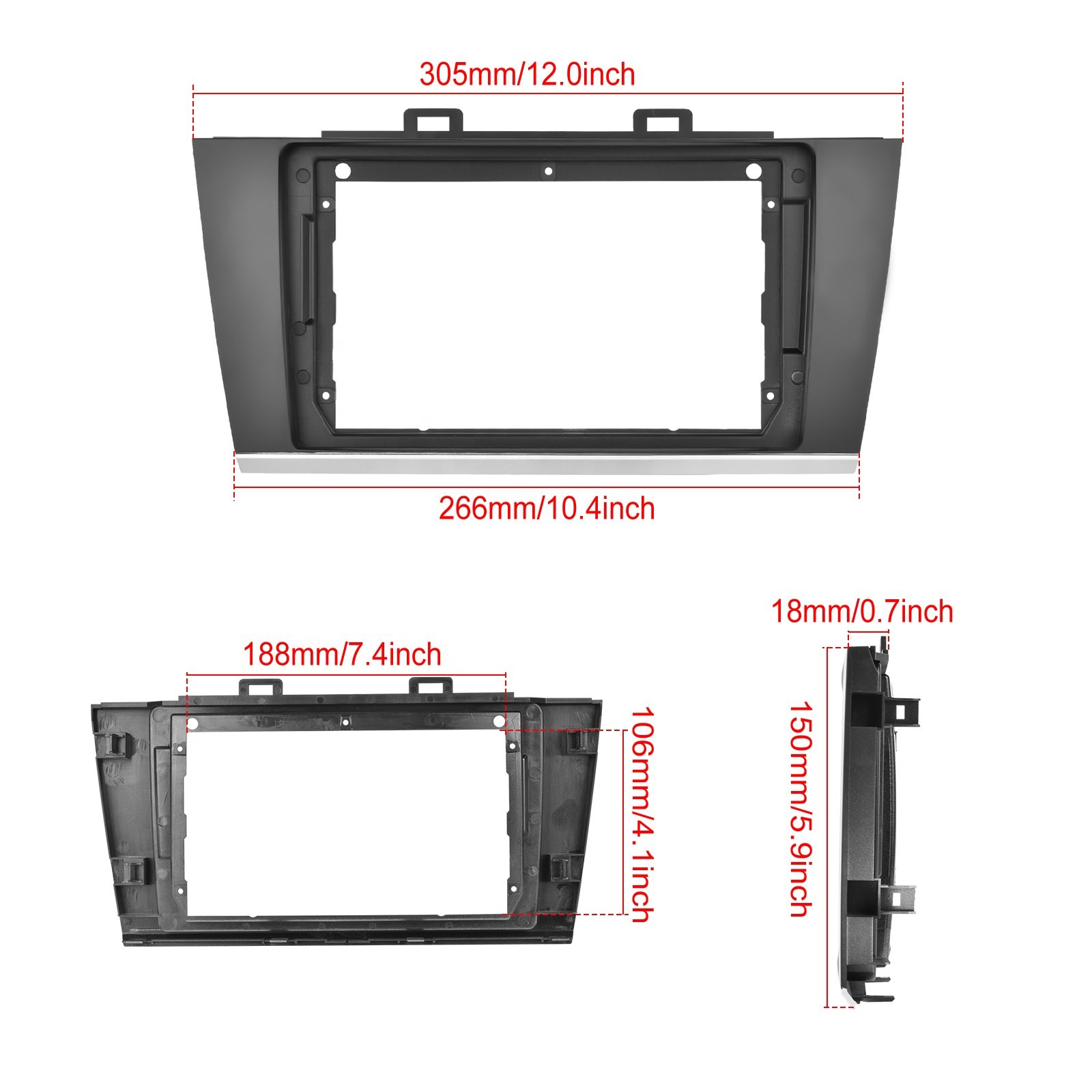 (US Stock) Podofo Car Radio For SUBARU Legacy/Outback 2015-2018 Carplay Android Auto GPS WiFi FM RDS 9" Android 13 Auto Parts