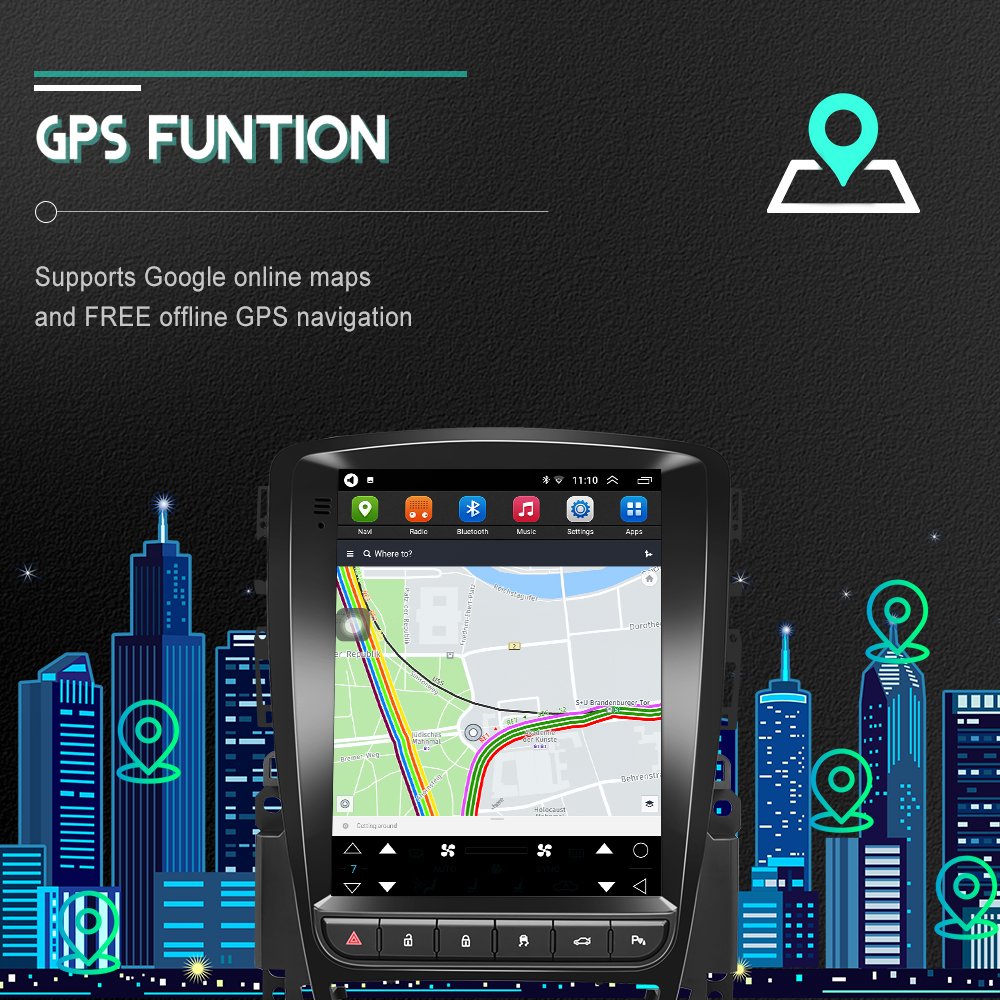 Podofo 2+64 Android Car Radio For Opel Astra J/Buick EXCELLE Verano 2010-2014 9.7" Vertical Screen Car Stereo GPS WIFI RDS FM BT