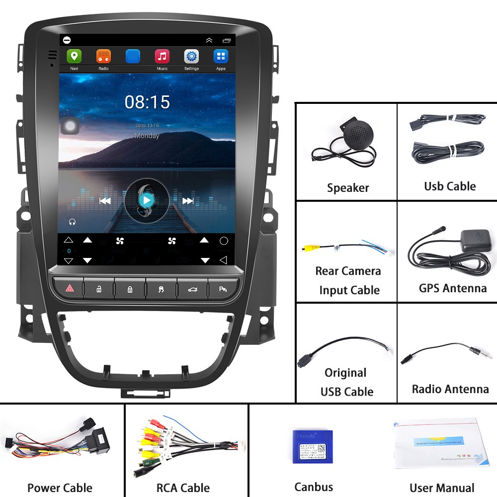 Podofo 2+64 Android Car Radio For Opel Astra J/Buick EXCELLE Verano 2010-2014 9.7" Vertical Screen Car Stereo GPS WIFI RDS FM BT