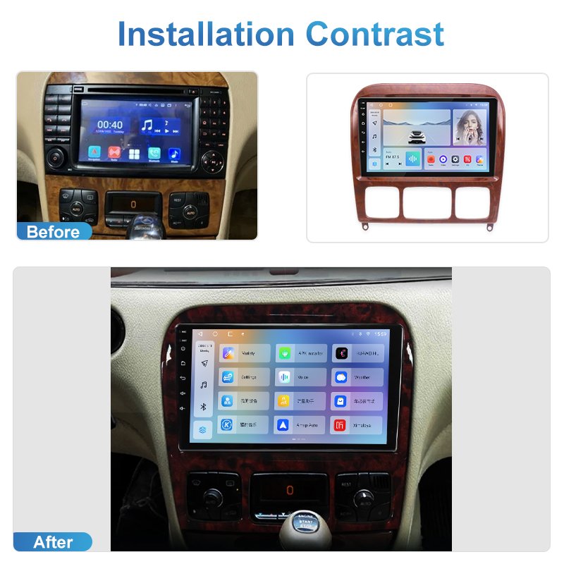 Topway Carplay Android13 Touch Screen 9INCH Car Radio For Mercedes Benz S Class W220 1998-2005 Car DVD Player Car Radio Stereo