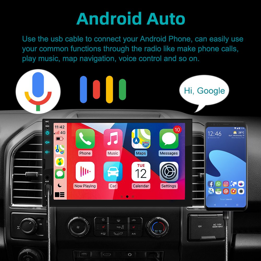 7 inch 2 Din Car Radio Video Car Stereo Full Touch Screen BT FM Mirror Link iOS/Android Autoradio Audio Car MP5 Player