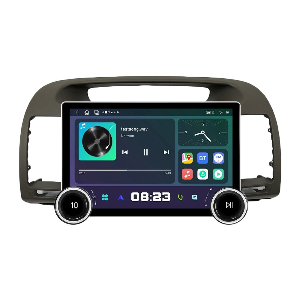 11.8Inch 2Din Android Car Radio For Toyota Camry 2000-2006 Gray 2K QLED Screen Car Stereo Car DVD Player Carplay Android Auto