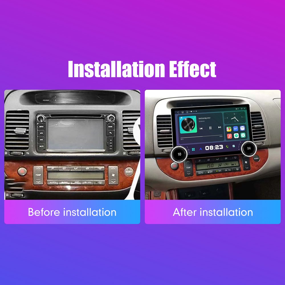 11.8Inch 2Din Android Car Radio For Toyota Camry 2000-2006 Gray 2K QLED Screen Car Stereo Car DVD Player Carplay Android Auto