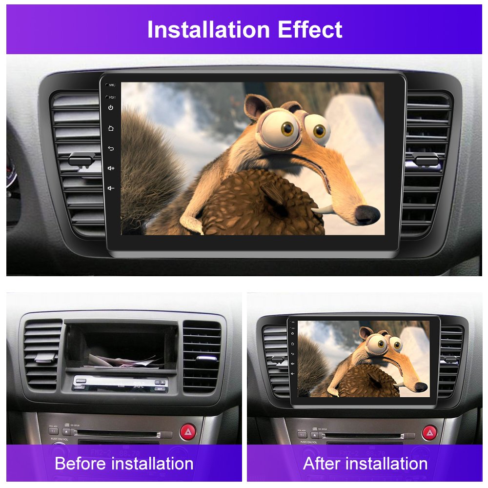 Podofo 9" Android Car Radio Stereo For Subaru Legacy 2003-2009 Autoradio GPS Wifi FM RDS Split Screen Auto Electronics
