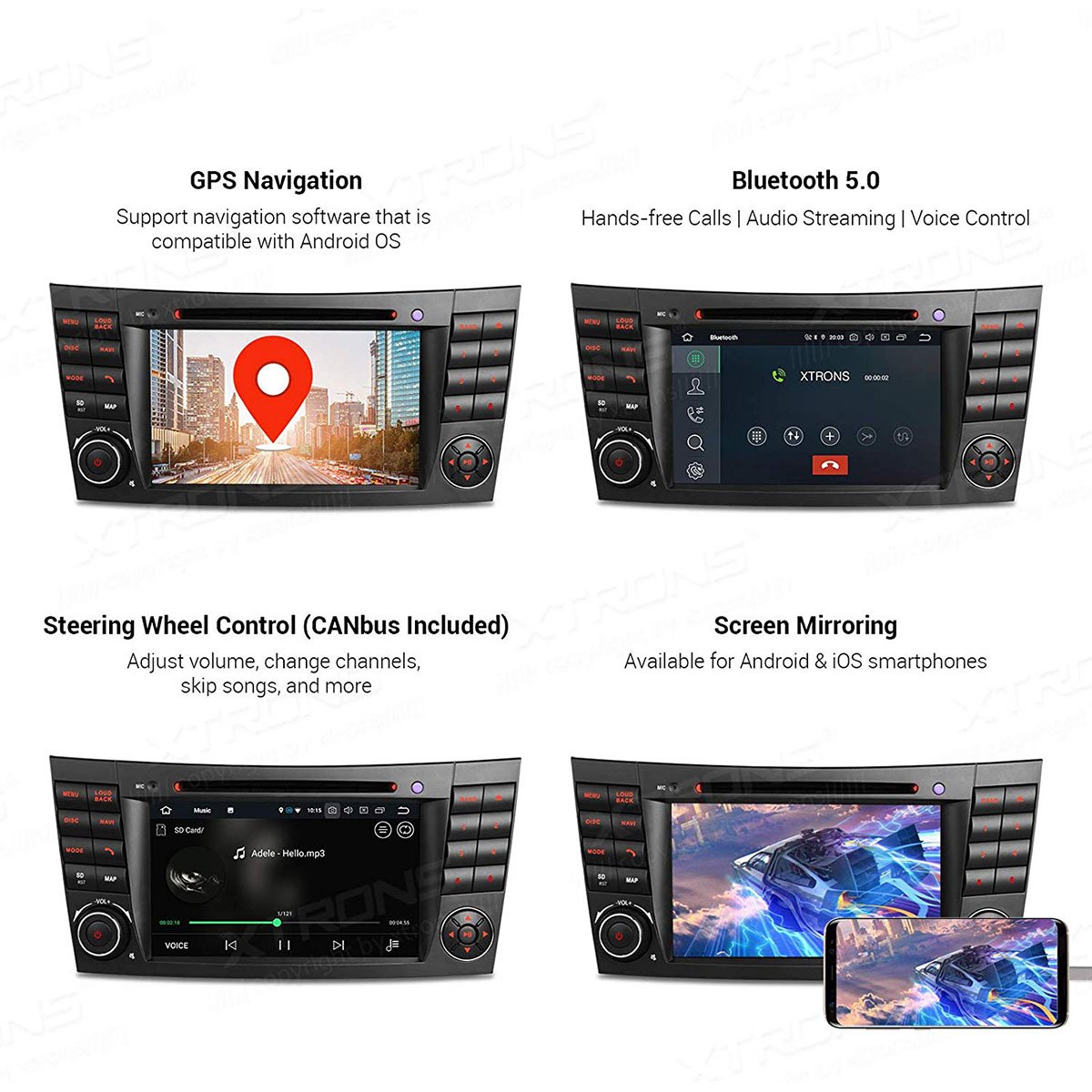 8.8" Android For BMW 04-10 E46 E 38 E39 E53 with 1+16GB GPS navigation Reversing video radio mirrorring BT Car player