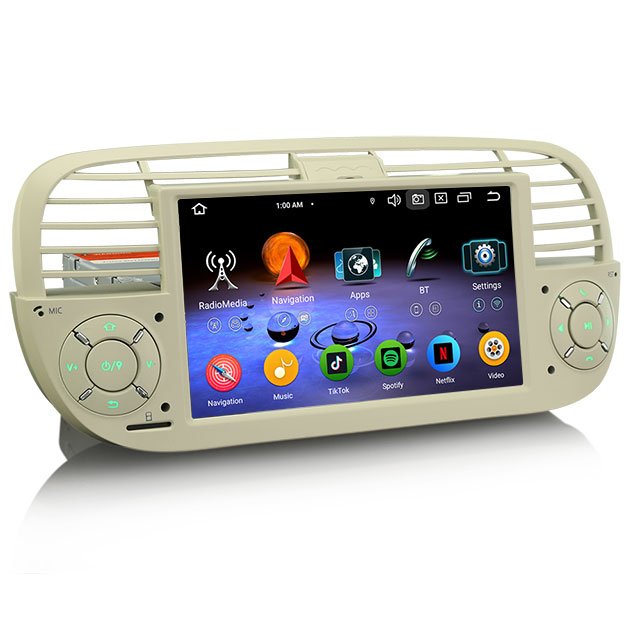 EU stock car radio Erisin ES6750FW Android 13 DSP BT5.0 CarPlay Auto GPS Car Dvd Player for Fiat 500/500C/500S Car multimedia