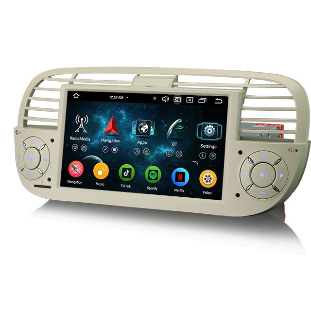 EU stock car radio Erisin ES6750FW Android 13 DSP BT5.0 CarPlay Auto GPS Car Dvd Player for Fiat 500/500C/500S Car multimedia