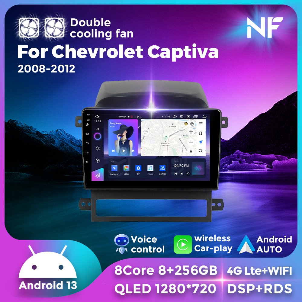 NaviFly NF Newest Android13 QLED 1280*720 car audio system For Chevrolet Captiva 2008-2012-2.2KG with AUTO Stereo
