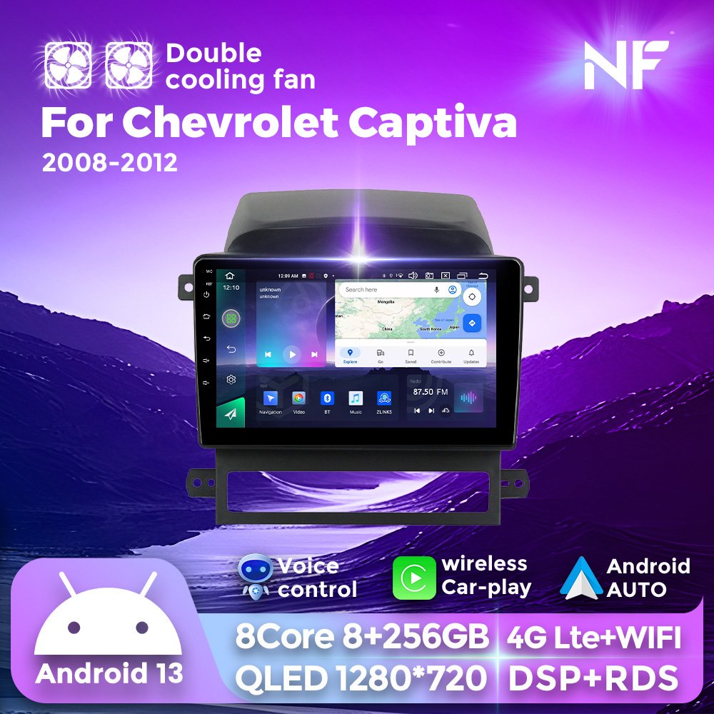 NaviFly NF Newest Android13 QLED 1280*720 car audio system For Chevrolet Captiva 2008-2012-2.2KG with AUTO Stereo