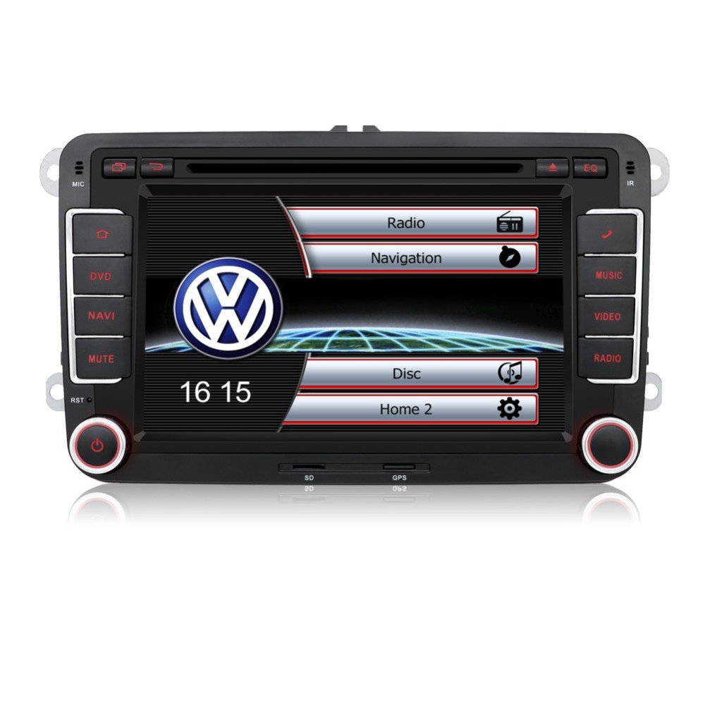 7inch Double din android 10.0 golf 5 navigation with wifi 3g BT gps car DVD player