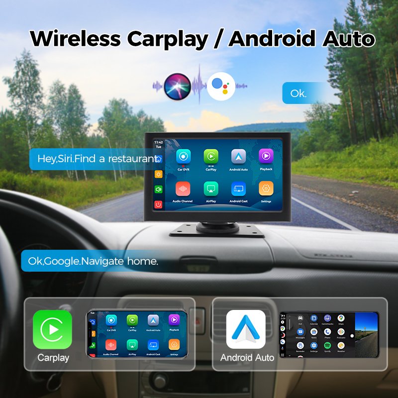 Maustor Carplay Screen 7" Car Mp5 Player with Fm Transmitter Function Universal Car Dvd Player
