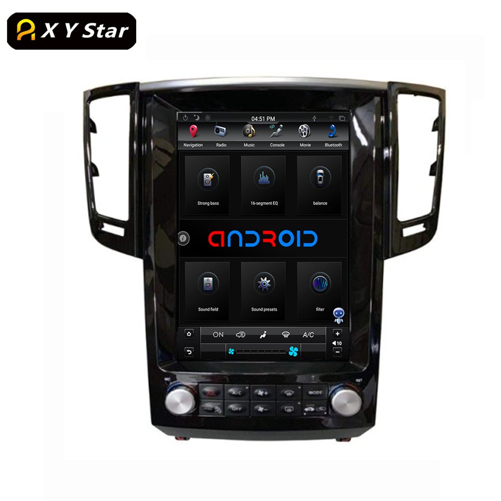 12 Inch Tesla Style Navigation Video Radio Display Android Car Dvd Player For Infiniti EX25 EX35 QX50 2009-2016