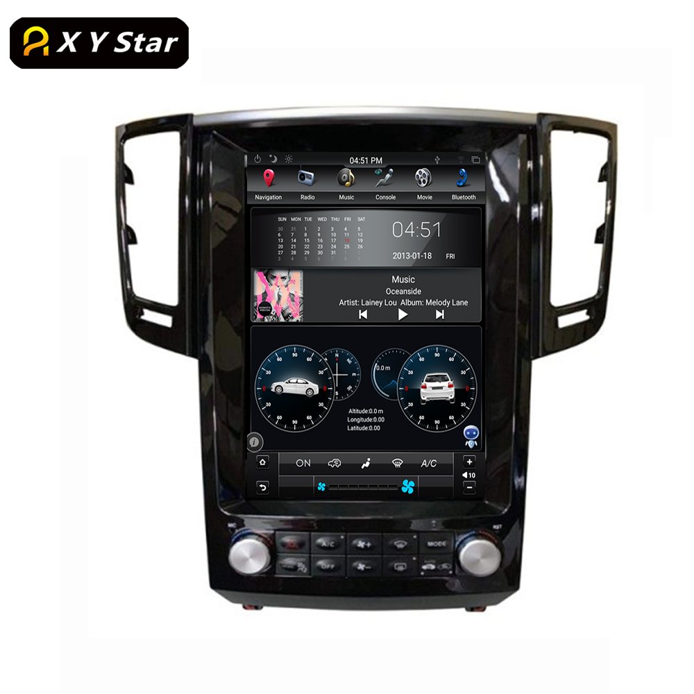 12 Inch Tesla Style Navigation Video Radio Display Android Car Dvd Player For Infiniti EX25 EX35 QX50 2009-2016