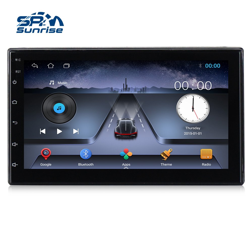 Universal 7 inch IPS radio GPS system android car navigation stereo bluetooth MP3 car DVD player