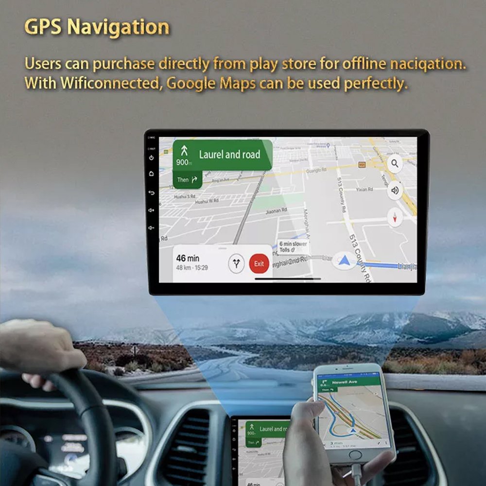 Universal 7 inch IPS radio GPS system android car navigation stereo bluetooth MP3 car DVD player