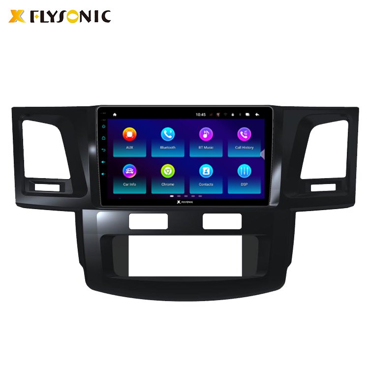 Flysonic 4G All Netcom System 1 Din 2 Din Universal Touch Screen Built-in Gps Navigation Android Car DVD Player For Toyota