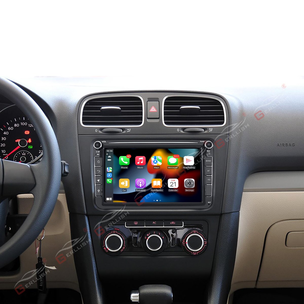 Gerllish 8inch Android Car Radio Android Auto GPS Wifi FM RDS For Volkswagen Android VW/Passat/Golf/MK5/MK6/Jetta T5 EU Stock