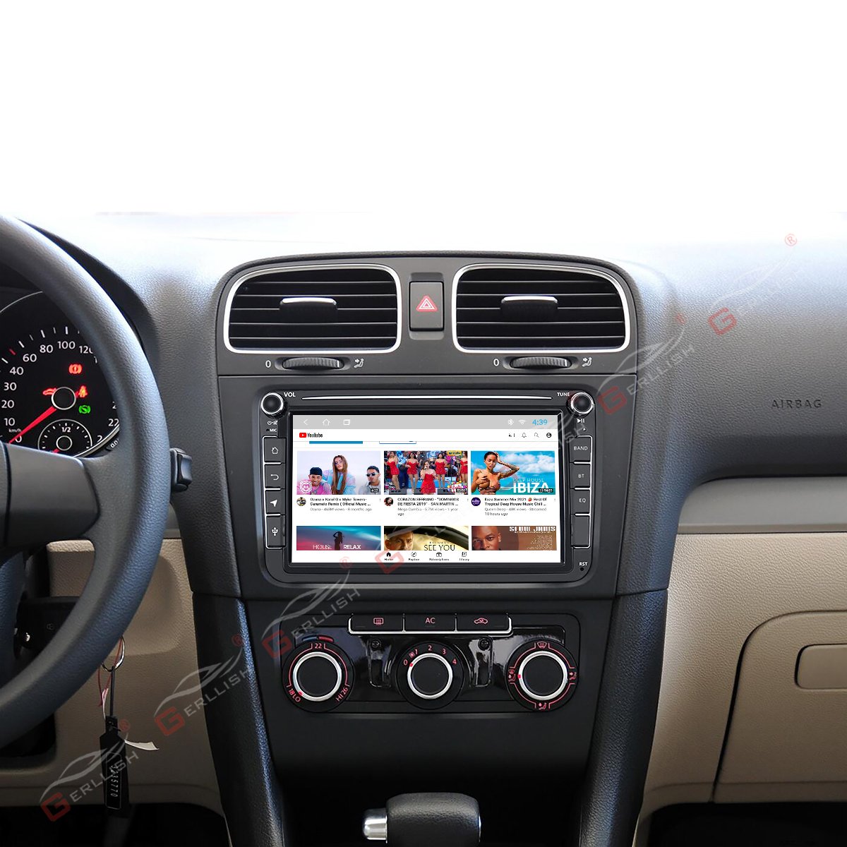 Gerllish 8inch Android Car Radio Android Auto GPS Wifi FM RDS For Volkswagen Android VW/Passat/Golf/MK5/MK6/Jetta T5 EU Stock