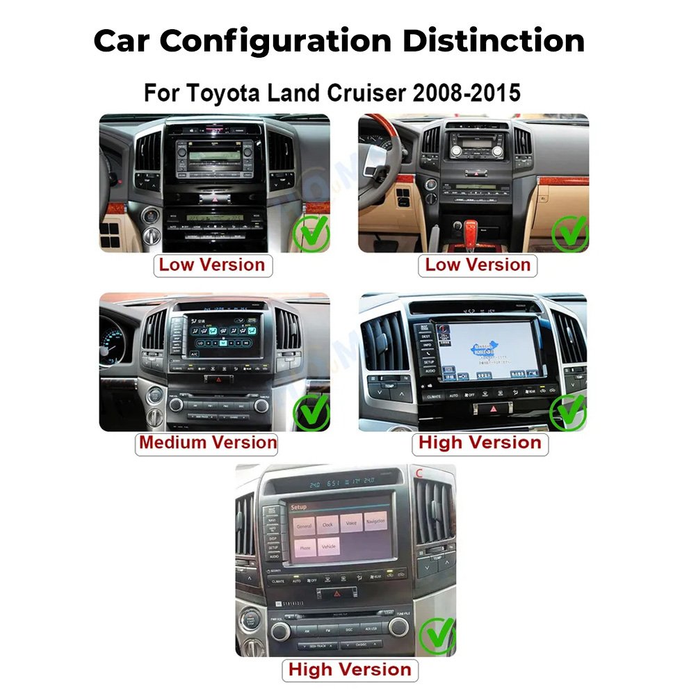 13.3" Touch Screen Carplay Auto 4G Car Multimedia GPS Navigation Android Radio For TOYOTA Land Cruiser 200 LC200 2008~2015